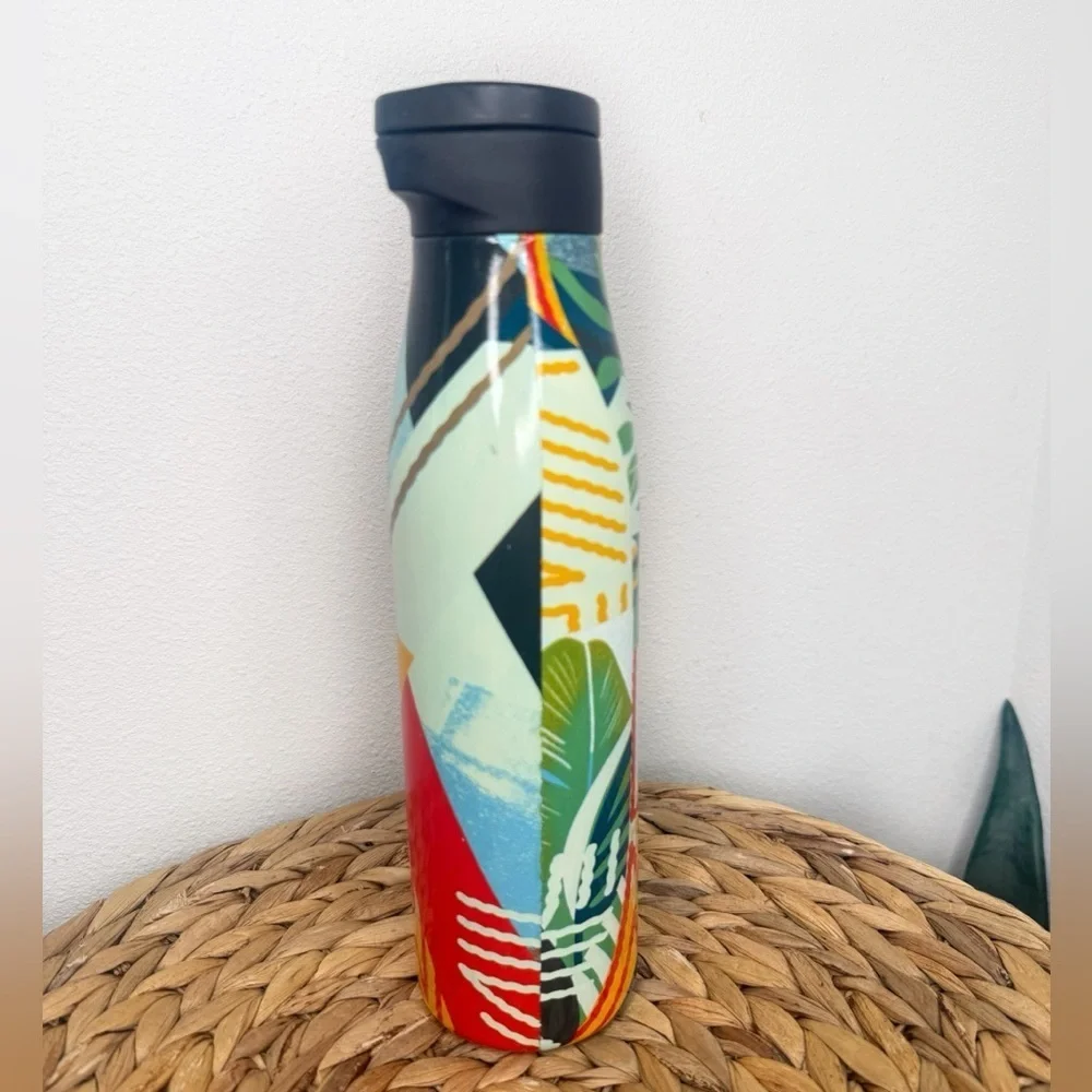 Starbucks Reserve Water Bottle 2020 Woven Tapestry Magnetic Lid Stainless Steel